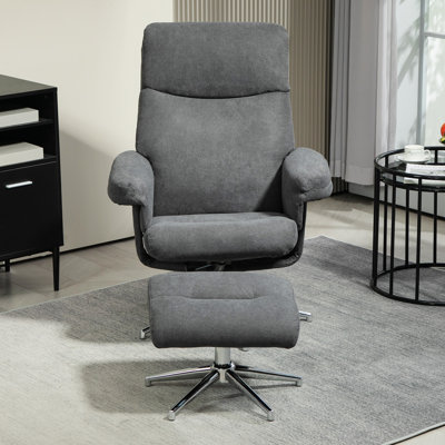 Roselinde Upholstered Recliner with Footstool