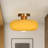 Mid-century Modern Beige Semi Flush Mount Ceiling Light-12300149