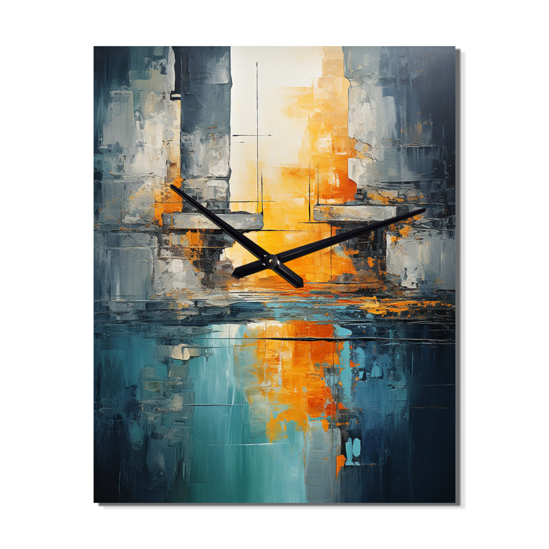 Horloge murale «Green Orange», Médium