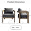 Ensemble de 2 chaises de patio modernes avec coussins de 6 po d'épaisseur-2025053894