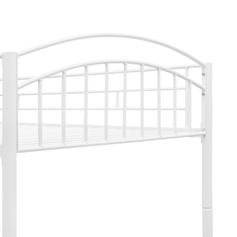Lit simple superposé simple en blanc - Conception peu encombrante avec une finition durable
