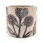 Pot à fleurs gris sable et ciment, éléments botaniques bruns, décoration de 4 jardinières, espace de vie