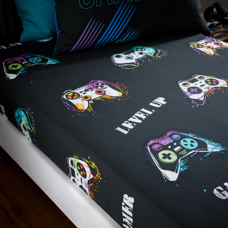 Game Over Fitted Sheet, Double (4'6)