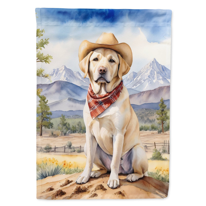 Drapeau Cowboy Welcome Garden, Labrador Retriever blond clair