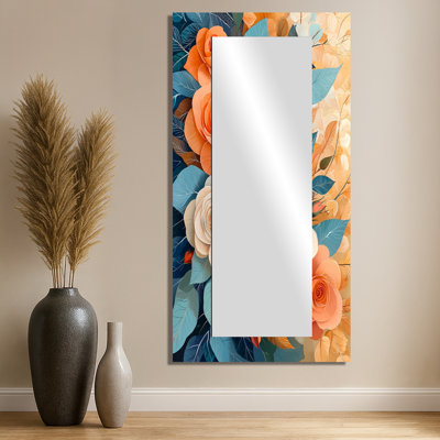 Roses Dream Fragments Kinetic Art II - art mural miroir floral - imprimé sur métal