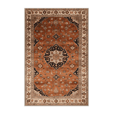 Tapis brun lavable à la machine