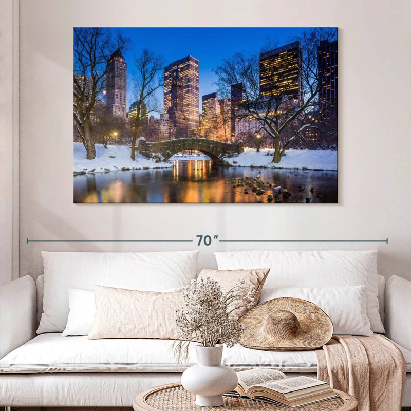 Ravi Snowy Central Park, 34" H x 51" W