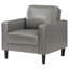 Fauteuil d'appoint gris avec accoudoirs rembourrés-504525894