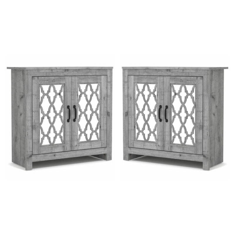 Chessani 2 Piece Shoe Storage, Gray Wood