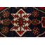 Tapis unique en laine noué à la main de style années 1990 de 3 pi 10 po x 5 pi 2 po gris foncé / rouge Hassanati