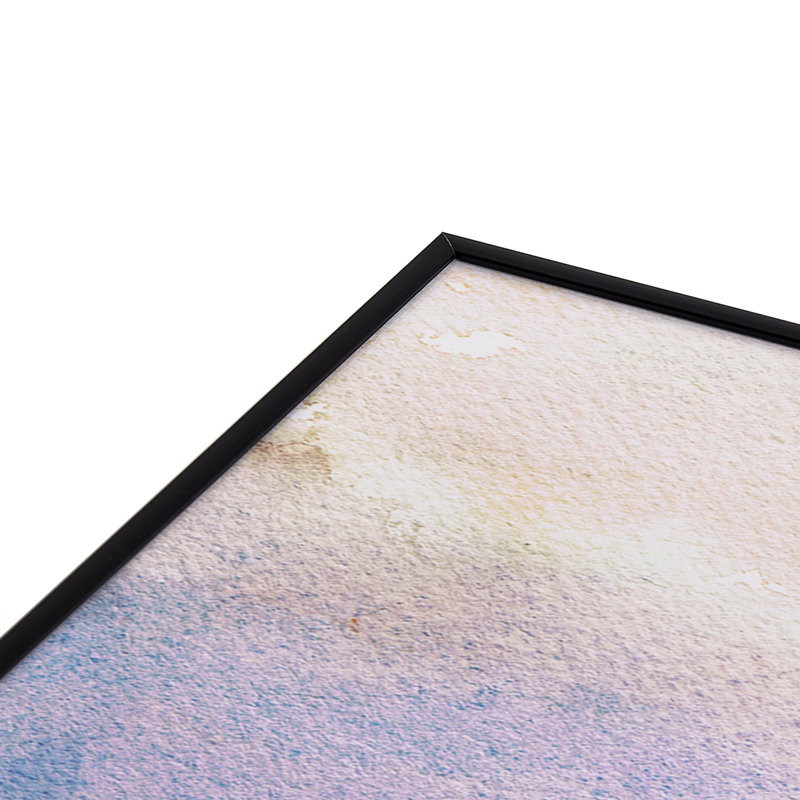 " Seashore Sunset " Color Photography Print, 20" H x 20" W x 1" D, Black
