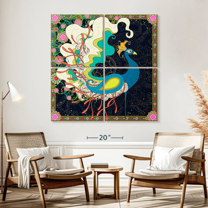Brampt Charming Blue Peacock, 57" H x 57" W