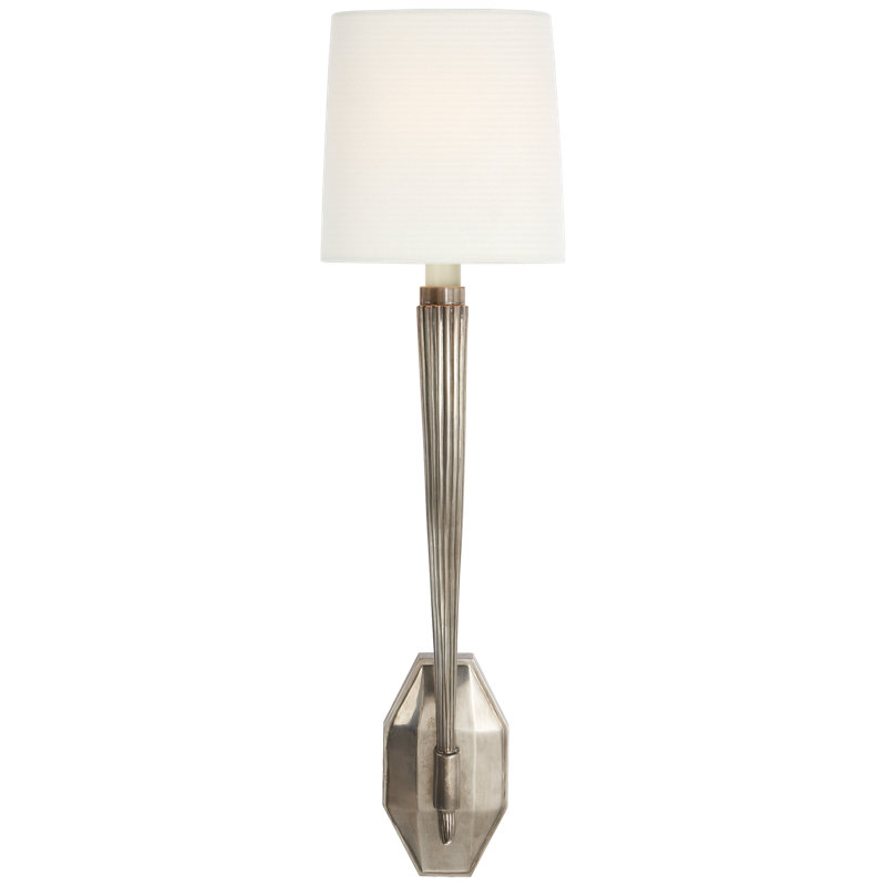 Chapman & Myers Ruhlmann Single Sconce, Bronze, Fabric