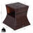 Outdoor Side Table With Umbrella Hole, Rattan Wicker End Table