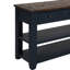 Console 48 po avec 3 tiroirs et 2 tablettes - Pin massif bleu pour bureau, tablettes, bureau personnel, assemblage facile-1824796441-1824796446-1824796434