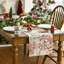 Chemin de table de Noël bonhomme de neige bleu bonhomme de neige, décoration de table de salle à manger de vacances d'hiver-1319168648-1327333001