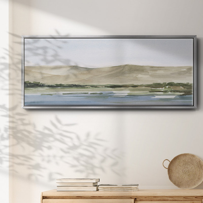 Desert Mountains I- Framed Canvas, 24" H x 60" W