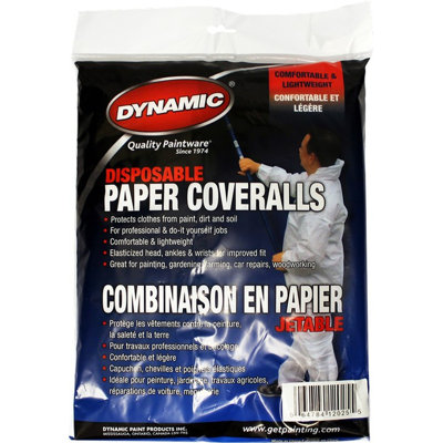 Dynamic 09906DYN XL Disposable Paper Coveralls W/Hood-1PK