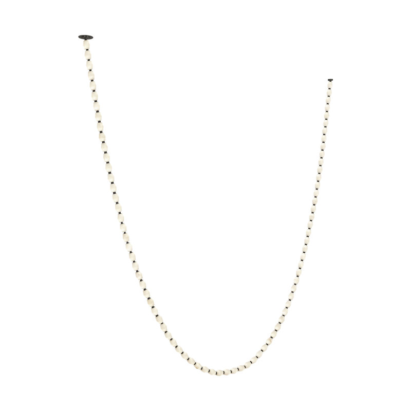 Sean Lavin Collier 240 Chandelier in Polished Nickel with Alabaster shade, 257.8" H x 2" W x 2" D, 3000K, Bronze