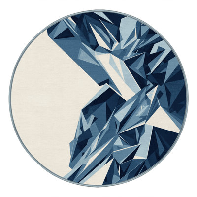 Tapis à motif géométrique doux et moelleux blanc Olivet