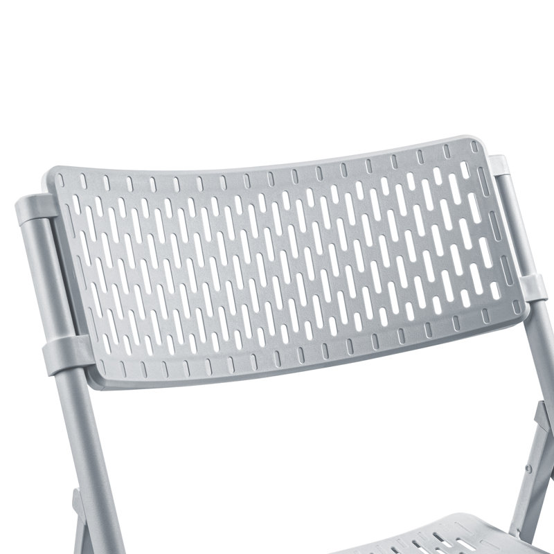 Airflex Plastic / Resin Stackable Folding Chair Folding Chair Set, Platinum