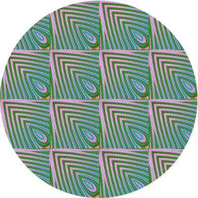 Tapis vert/gris à motifs