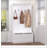 Entryway Bench with Standing Coat Rack, Hall Tree with Shoe Storage Bench, Entryway Organizer with 5 Hooks,
