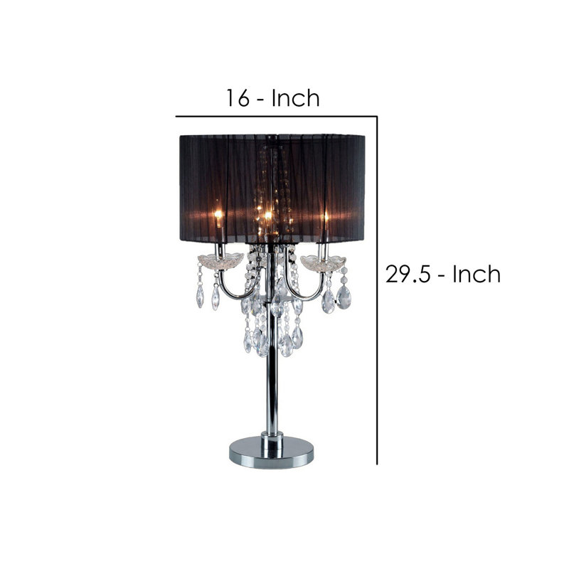 Lampe de table chromée 29,5 po Haki