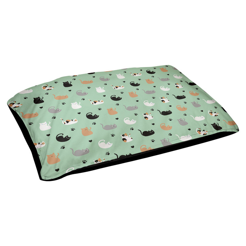 Coussin pour chien Byrge, Vert / gris / noir, Grand (l 42,5 po x P 32,5 po x H 14 po)