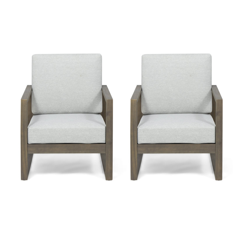 Arilynn Outdoor Lounge Chair, Gray Frame / Light Gray Cushion