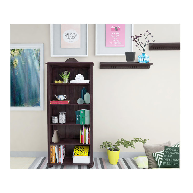 Adelanto 181cm H x 77cm W Standard Bookcase, Walnut