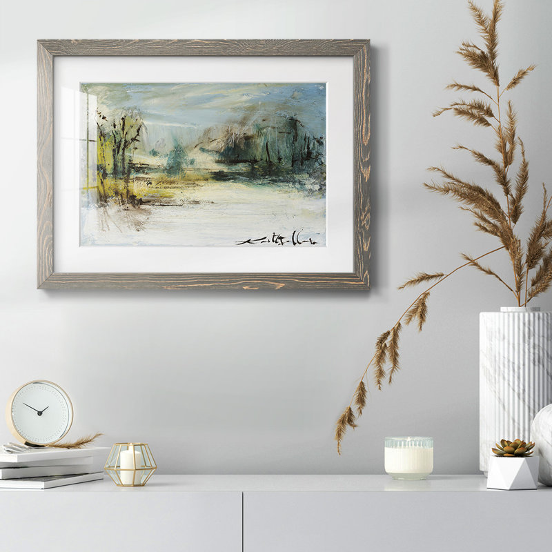 Wintery Horizon II - reproduction de cadre photo unique, Gris, H 22 po x l 32 po x P 1,5 po