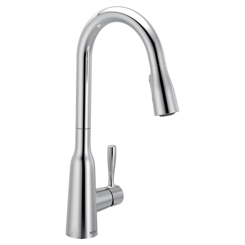 Moen Orevisi Single-Handle Pull-Down Sprayer Kitchen Faucet With Reflex And Power Boost, Chrome