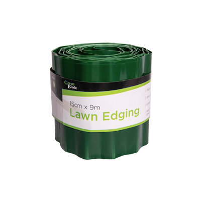 Plastic Corrugated Lawn Garden Edging Border In Green
