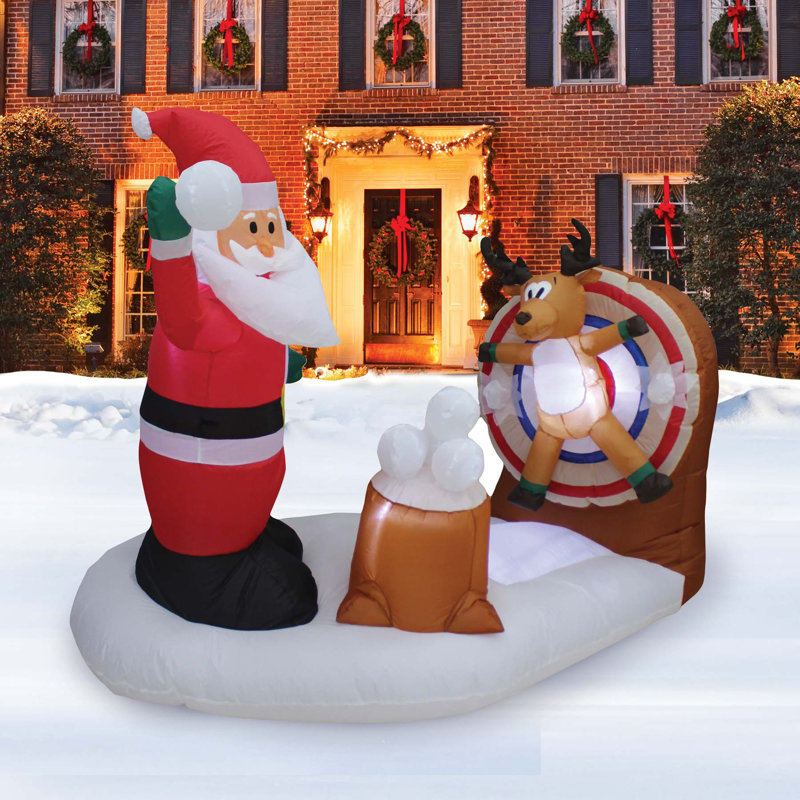 Jeu gonflable avec boule de neige animée