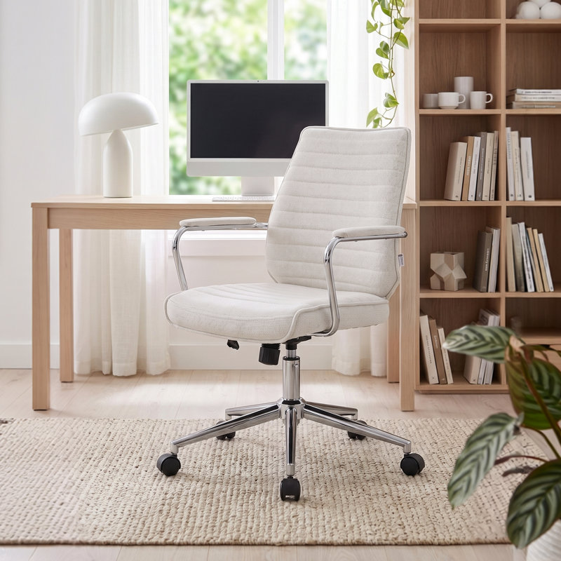 Williston Forge Office Chair, White