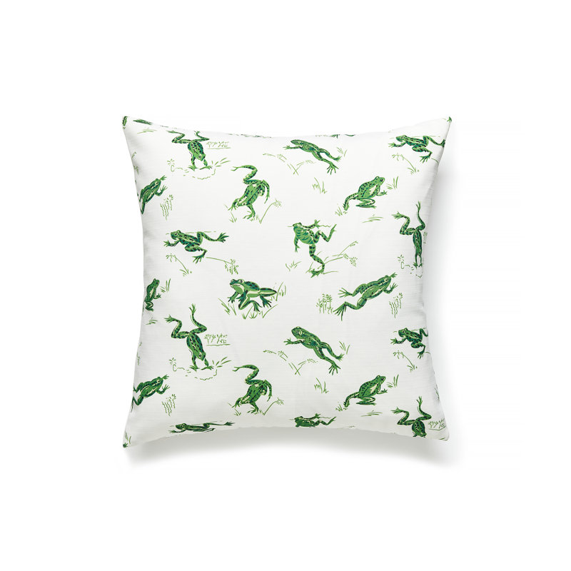 Calabasas Square Indoor/Outdoor Pillow Cover & Insert, Snap Pea