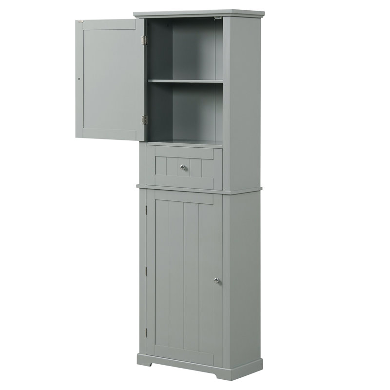 Armoire de rangement sur pied Denai, Gris