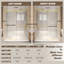 Porte de douche coulissante sans cadre de 56 à 60 po x 76 po, verre trempé transparent de 5/16 po (8 mm), cadre en acier inoxydable, or brossé