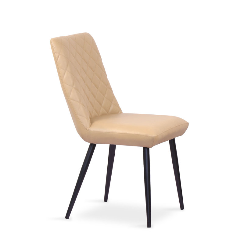 Ajinkya Faux Leather Upholstered Dining Chair, Light Tan