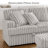 113'' L Shape Sectionl Sleeper Sofa Square Arm Sectional Sofa With Pull Out Couch And Storage Ottoman For Living Room-559206849