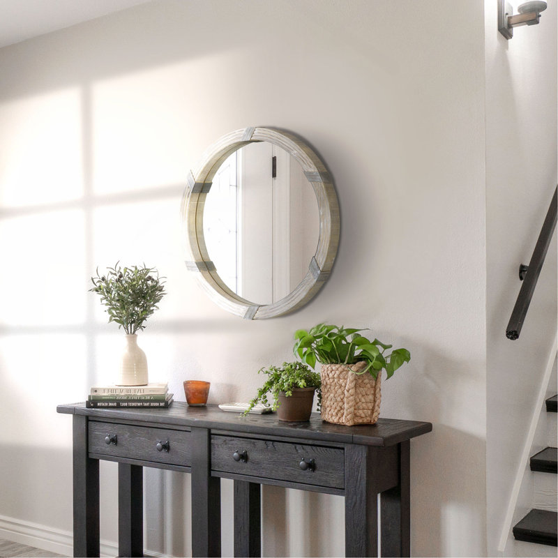 Miroir mural en bois