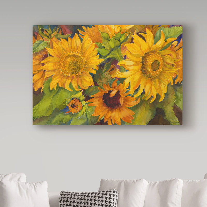 Sunny Faces Yellow Sunflowers Canvas Wall Art