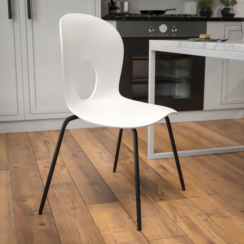 Chaise empilable en plastique Rio, Blanc