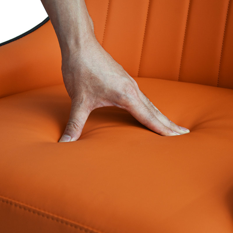 Chaise de salle à manger Azelene, Orange / brun