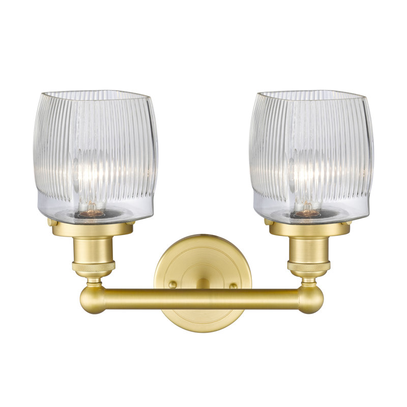 2 - Light Dimmable Vanity Light, Satin Gold