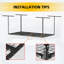 Support de rangement de garage réglable 3 x 6, L 72 po x l 36 po (H 22 à 42 po), capacité de 500 lb, organisateur de plafond robuste avec installation de bricolage, noir, série classique