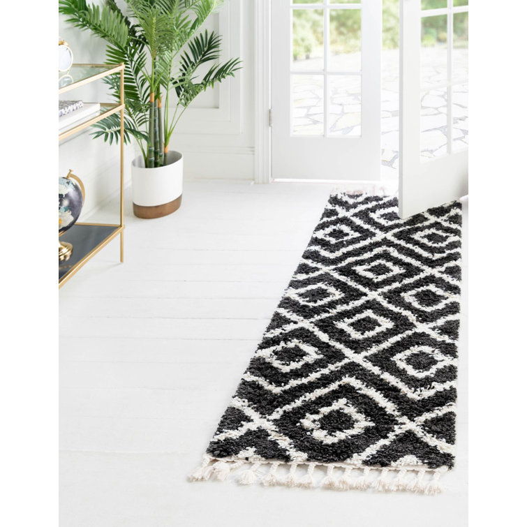 Tapis gris à motif géométrique Mitzy