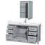 Sheffield 60" Bathroom Vanity Set with Mirror and Medicine Cabinet-59388361-59388358