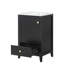 Meuble-lavabo de 20 po avec lavabo, armoire de salle de bain avec porte à fermeture douce, support de rangement et tiroir-130839079